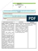 SESION DE APRENDIZAJE 6TO B - Decisiones Lógicas y Operaciones Matemáticas Explorando Conectores y Tablas de Verdad