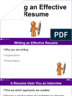 Writing An Effective Resume