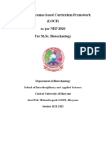 MSC Biotechnology Syllabus