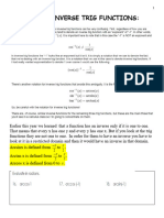 Notes #12-Inverse Trig Functions