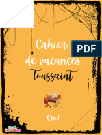 Correction Toussaint Cahier de Vacances Gratuit CM1