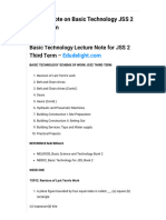 Lesson Note On Basic Technology JSS 2 Third Term