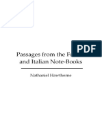 Hawthorne - Passages From The French and Italian Note-Books