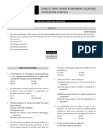 Chapter-36 (Genetic Drift, Hardy - Weinberg Equation, Population Genetics)