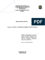 Universidade Federal Da Grande Dourados Faculdade de Ciências Exatas e Tecnologia Curso de Licenciatura em Química