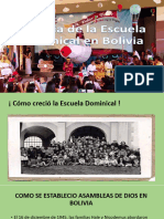 Historia de La Escuela Dominical - en Asambleas de Dios de Bolivia