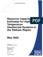 Resource Capacity Estimates For High Temperature Geothermal Systems in The Waikato Region