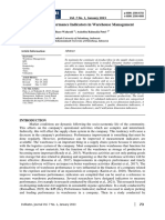 Design of Performance Indicators in Warehouse Mana