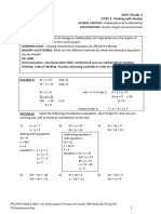 Tasksheet Simultaneous Equations