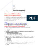 Answer of Quiz#2 - B1 Management 1