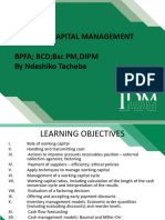 WORKING CAPITAL MANAGEMENET BPFA BCD BSC PM DIPM