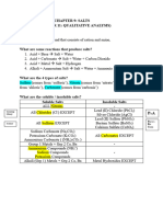 Must Know For Chapter 9 - Salts (And C11 Qualitative Analysis)