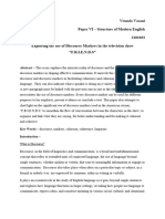 Vrunda Vasani Paper VI - Structure of Modern English 2101033 Exploring The Use of Discourse Markers in The Television Show "F.R.I.E.N.D.S"