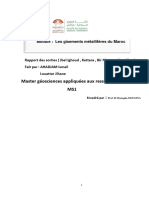 Rapport Des Sorties de Module Gisement Métallifères Du Maroc