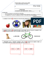 Teste de Português Adaptado 1º Bim 2024 6º Ano