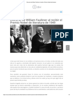 Discurso de William Faulkner Al Recibir El Premio Nobel de Literatura