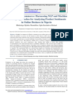 Guardians of E-Commerce: Harnessing NLP and Machine Learning Approaches For Analyzing Product Sentiments in Online Business in Nigeria