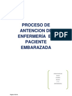 Proceso de Antencion de Enfermería en Paciente Embarazada