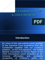 Rule On Examination of A Child Witness