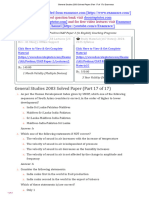 General Studies 2003 Solved Paper Part 17