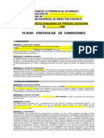 Pliego Particular de Condiciones: Compra Directa/Concurso de Precios/Licitación # ./año