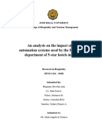 An Analysis On The Impact of AI in Automation Systems Used by The Front Office Department of 5-Star Hotels in Makati