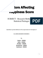 Factors Affecting Happiness Score