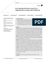 Addressing Challenges in Gaining Informed Consent For A Research Study Investigating Falls in People With Intellectual Disability