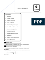 9th Maths in English Polynomials CP