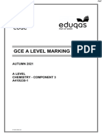 October 2021 MS - Component 3 Eduqas Chemistry A-Level