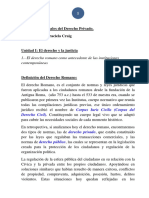 007 - Unidad I - Punto 1. - Derecho Romano Como Antecedente de Las Instituciones Contemporaneas