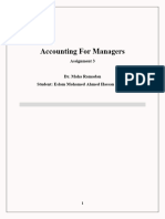 Assignment 3-1 - Management Accounting