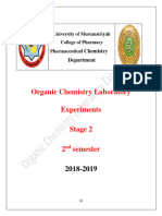 Organic Chemistry Laboratory Experiments Stage 2 2 Semester