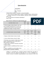 Questionário: Parte 1 Características Demográficas