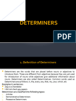 Meeting 13 Determiners