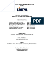 La Politica Fiscal y Presupuesto de Ingresos y Gastos Publicos