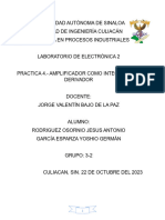 Practica 4. - Amplificador Como Integrador y Derivador