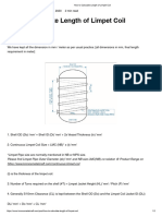 How To Calculate Length of Limpet Coil