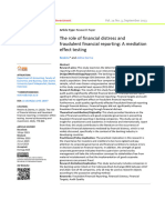 The Role of Financial Distress and Fraudulent Financial Reporting: A Mediation Effect Testing