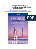 Ebook Engineering Fundamentals An Introduction To Engineering 6Th Edition Moaveni Saeed Online PDF All Chapter