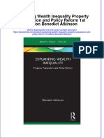 Ebook Explaining Wealth Inequality Property Possession and Policy Reform 1St Edition Benedict Atkinson Online PDF All Chapter