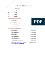 Transformer Losses Calculation