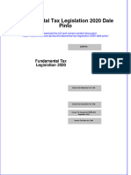 Ebook Fundamental Tax Legislation 2020 Dale Pinto Online PDF All Chapter