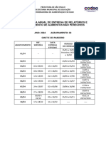 Cronograma Merenda 2024