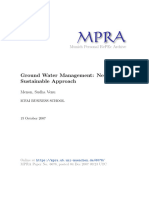 Ground Water Balance and Ground Water Management