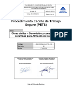 Pets - Demolición y Construcción de Zapatas y Columnas - No Ferroso