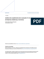 Análisis Del Cumplimiento de La Resolución 412 de 2000 en Las Eps