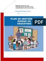 Plan Gestión de Riesgos de Desastres - IE