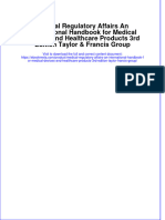 Medical Regulatory Affairs An International Handbook For Medical Devices and Healthcare Products 3rd Edition Taylor & Francis Group