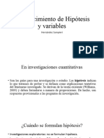 Establecimiento de Hipotesis